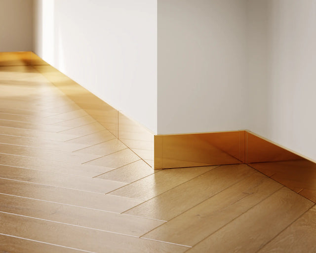 FC skirting board and accessories in steel 270 cm - Glossy gold