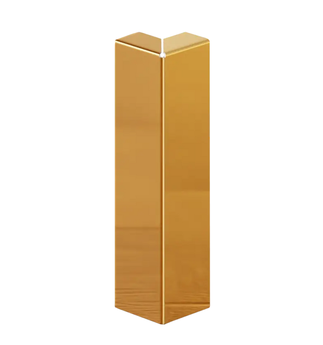 FC skirting board and accessories in steel 270 cm - Glossy gold