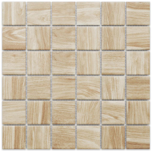 Mosaico in ceramica su rete per bagno o cucina 30.2 cm x 30.2 cm - Grain