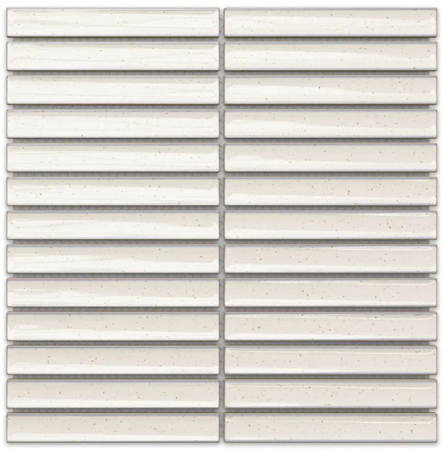 Mosaico en red de cerámica para baño o cocina 29.5 cm x 30 cm - Elegante piano