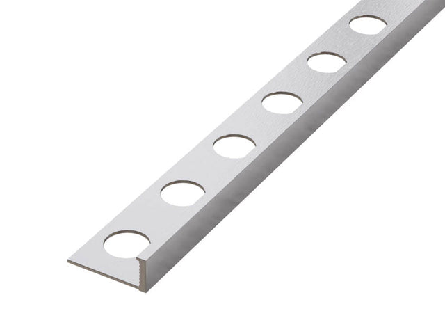 Front profile in smooth matte silver anodized aluminum