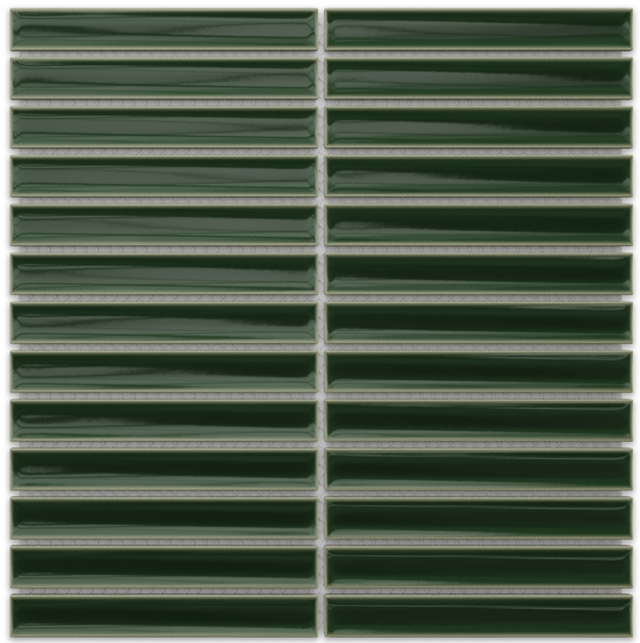 Mosaico su rete in ceramica per bagno o cucina 29.5 cm x 29.0 cm - Emerald piano