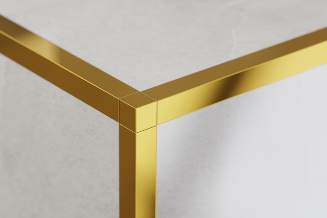 Finition angulaire pour profils en acier inoxydable rectifiés QS or poli rectifié