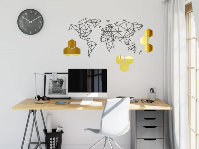 Wall decorations, Gold mirror - 12 cm x 14 cm