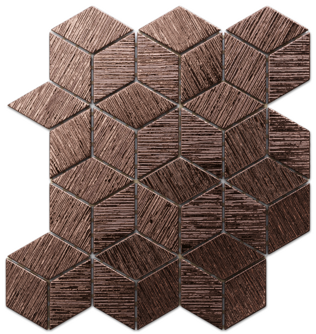 Glass mosaic on mesh for bathroom or kitchen 30.5 cm x 26.5 cm - Copper eagle