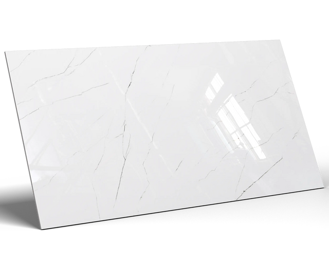 Piastrella rettificata per pavimento o parete interna o esterna 60 cm x 120 cm - Classic carrara white