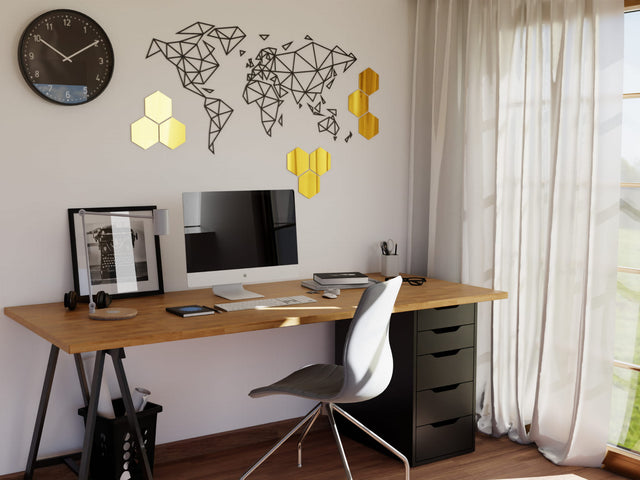 Wall decorations, Gold mirror - 12 cm x 14 cm