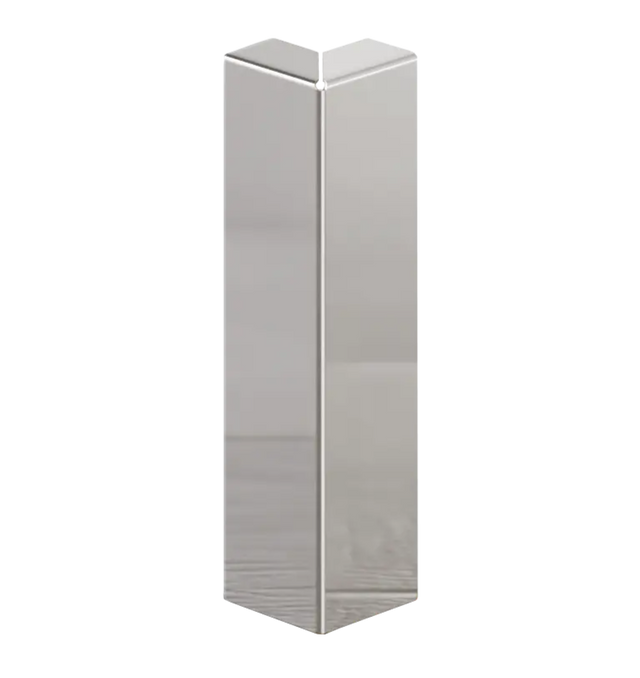 FC skirting board and accessories in steel 270 cm - Glossy silver