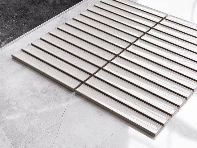 Mosaïque sur filet en céramique pour salle de bain ou cuisine 29,5 cm x 30 cm - Élégant piano