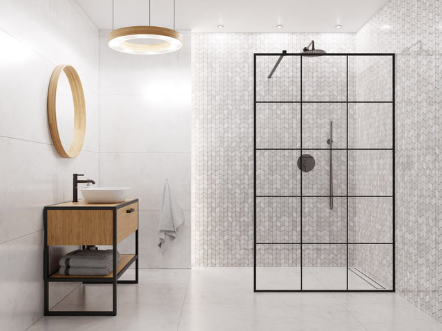 Mosaïque en grès sur filet pour salle de bain ou cuisine 26,5 x 30,5 cm - Ardoise cassée