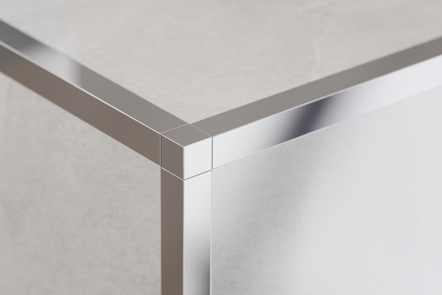 Finition angulaire pour profils en acier inoxydable rectifiés QS argent brillant rectifié