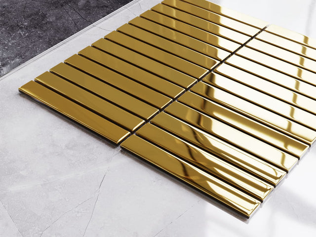 Glass mosaic on mesh for bathroom or kitchen 30 cm x 29.6 cm - For Elisa