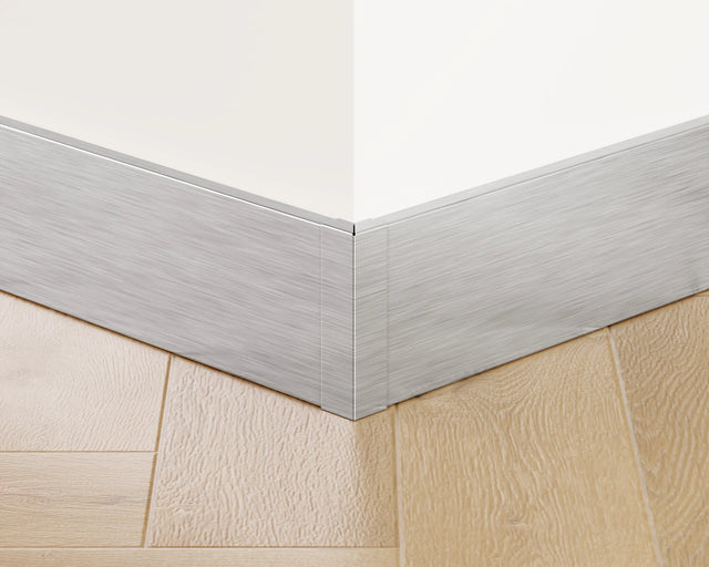 Battiscopa FC e accessori in acciaio 270 cm - Argento Satinato