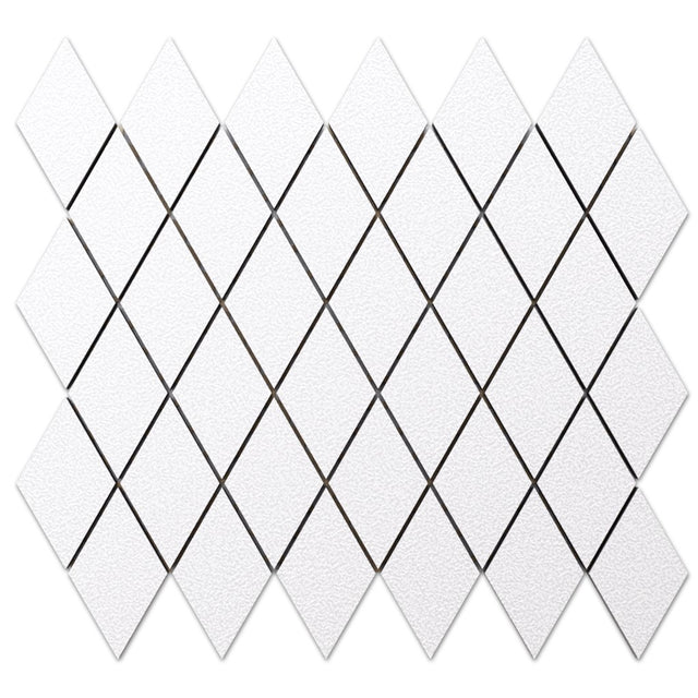 Porcelain mosaic on mesh for bathroom or kitchen 29.2 cm x 25 cm – White sugar odyssey