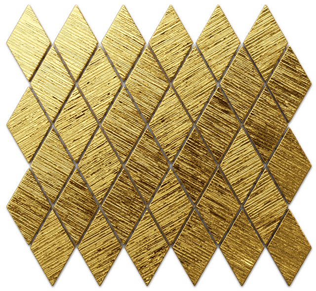 Mosaico in vetro su rete per bagno o cucina 26.5 cm x 30.5 cm - Gold lake