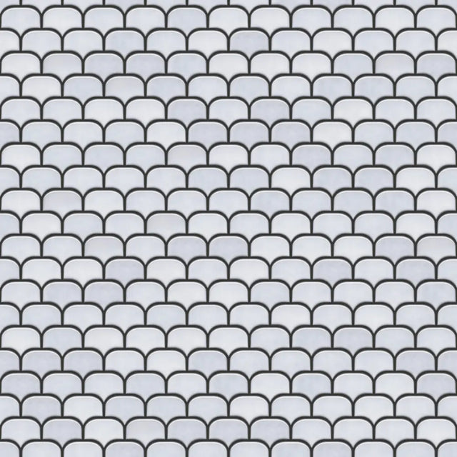 Mosaico in ceramica su rete per bagno o cucina 30.0 cm x 26.5 cm - White plum