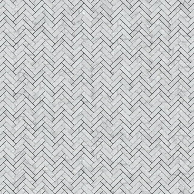 Mosaik aus Keramik auf Netz für Bad oder Küche 31,5 cm x 27,7 cm - Marmorwald