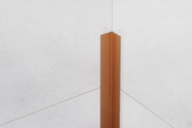 Profil décoratif d'angle intérieur en acier inoxydable cuivre satiné