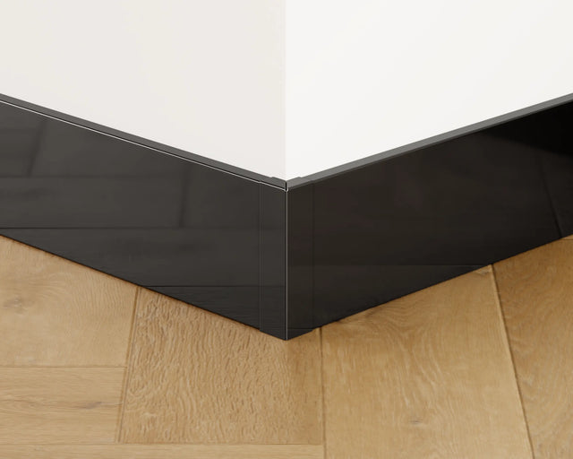 Battiscopa FC e accessori in acciaio 270 cm - Nero lucido