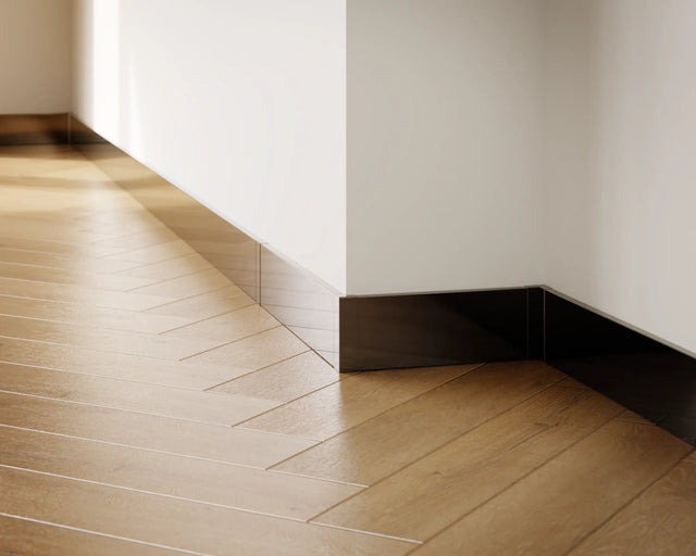 Battiscopa FC e accessori in acciaio 270 cm - Nero lucido