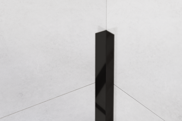 Perfil decorativo Li ángulo interno de acero inoxidable negro brillante