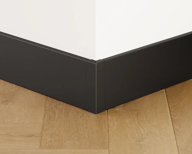 FC Sockelleisten und Zubehör aus Stahl 270 cm - Matt Schwarz Pulverbeschichtung RAL 9005