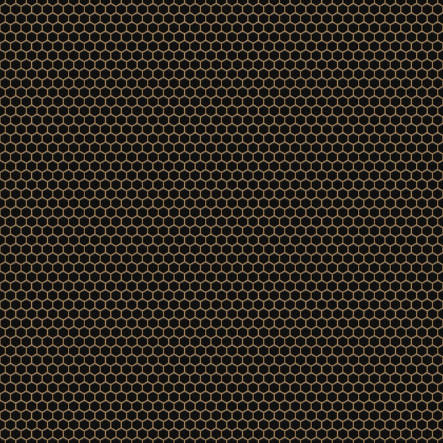 Mosaik aus Keramik auf Netz für Bad und Küche aus Keramik 30 cm x 26 cm - Mattschwarzes Bienenstockdesign