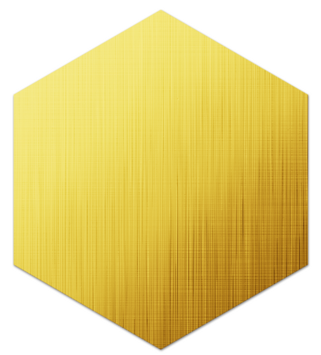 Wall decorations, Gold brush - 12 cm x 14 cm