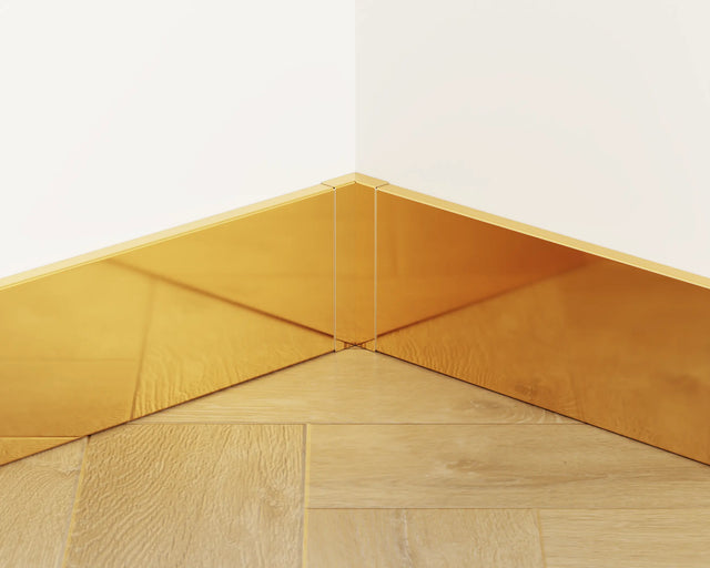 FC skirting board and accessories in steel 270 cm - Glossy gold