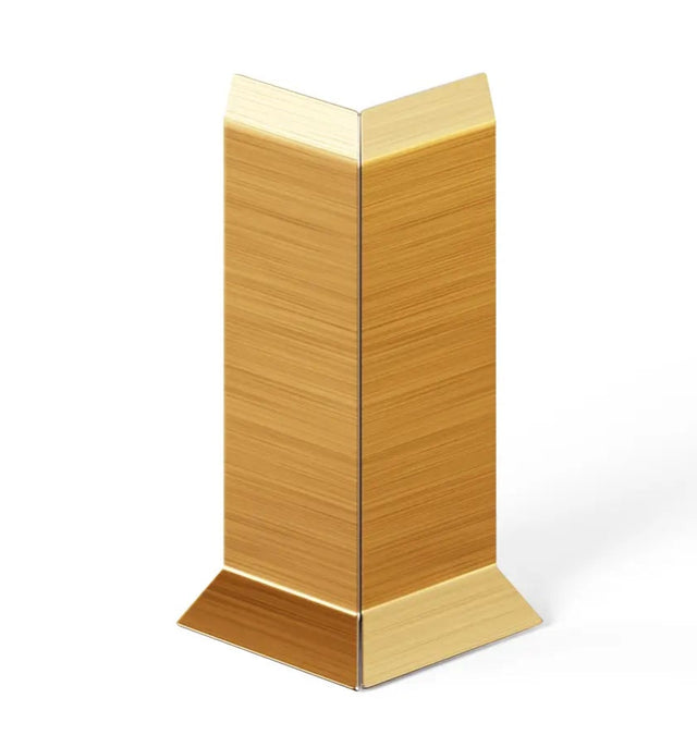 Skirting Board F and accessories in steel 270 cm - Satin gold