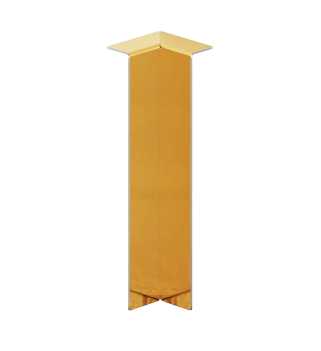 FC skirting board and accessories in steel 270 cm - Glossy gold