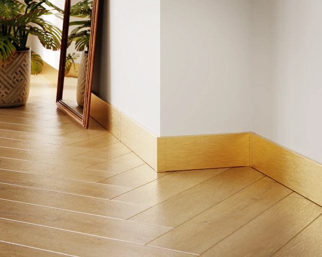 FC Sockelleiste und Zubehör aus Stahl 270 cm - Satin Gold