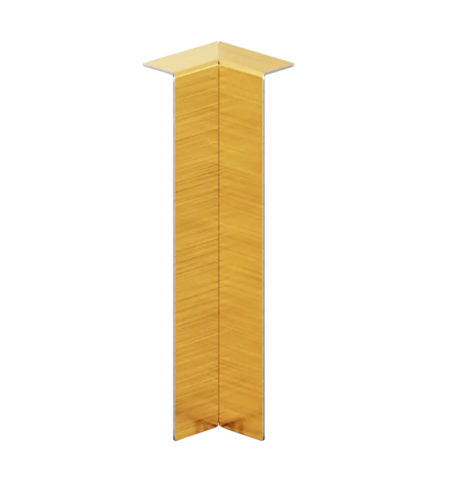 FC Sockelleiste und Zubehör aus Stahl 270 cm - Satin Gold