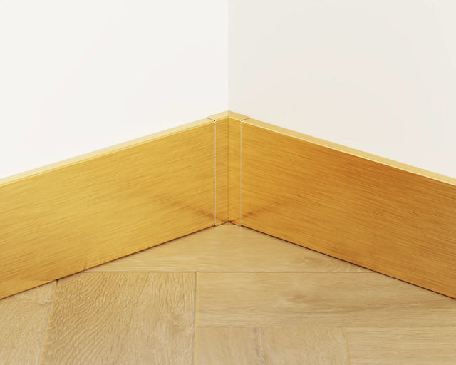 FC Sockelleiste und Zubehör aus Stahl 270 cm - Satin Gold