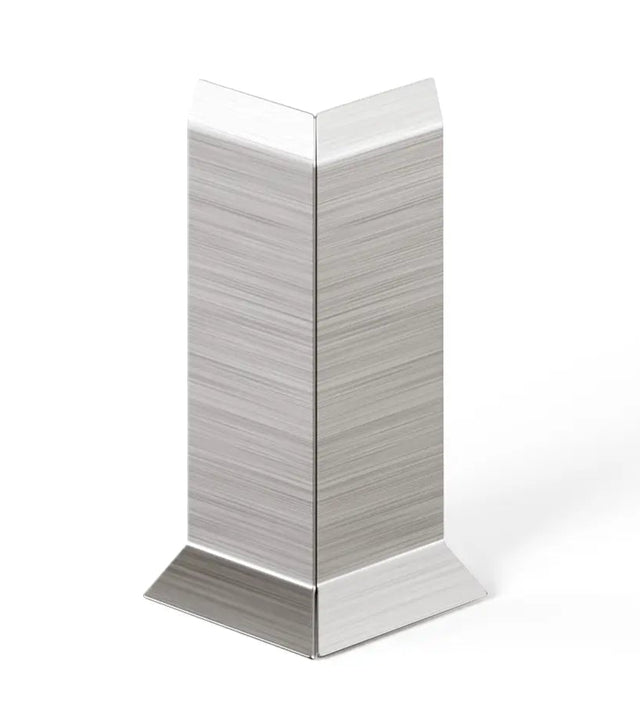 Sockelleiste F und Zubehör aus Stahl 270 cm - Satin Silber