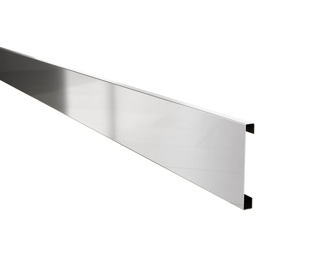 FC skirting board and accessories in steel 270 cm - Glossy silver