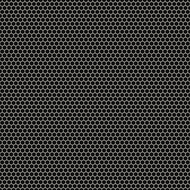 Mosaik aus Keramik auf Netz für Bad und Küche aus Keramik 30 cm x 26 cm - Mattschwarzes Bienenstockdesign