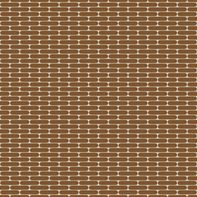 Ceramic mosaic on mesh for bathroom or kitchen 30 cm x 30.5 cm - Caramel savoiardi