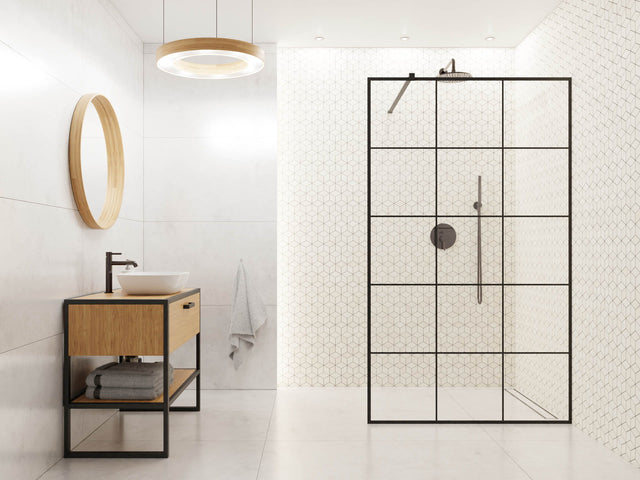 Stoneware mosaic on mesh for bathroom or kitchen 30.5 cm x 26.5 cm - Milky way