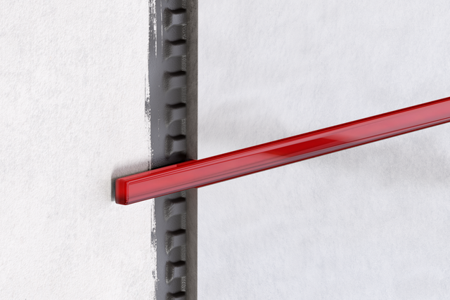 Dekorative Glasstreifen für Bad oder Küche rot - 1,5 cm