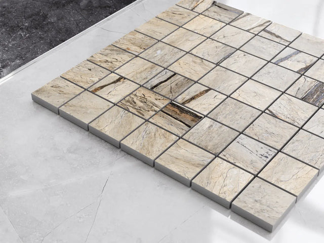 Mosaico in gres su rete per bagno o cucina 29.2 cm x 29.2 cm - Earth pulse square