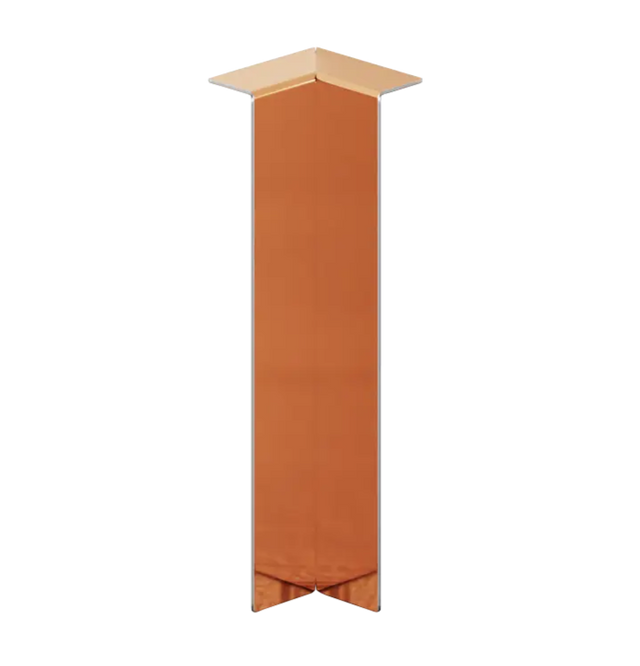 FC Sockelleiste und Zubehör aus Stahl 270 cm - Poliertes Kupfer