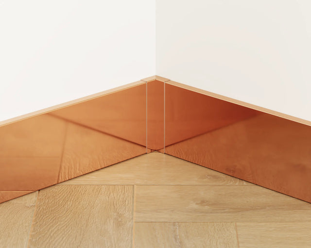 FC Sockelleiste und Zubehör aus Stahl 270 cm - Poliertes Kupfer