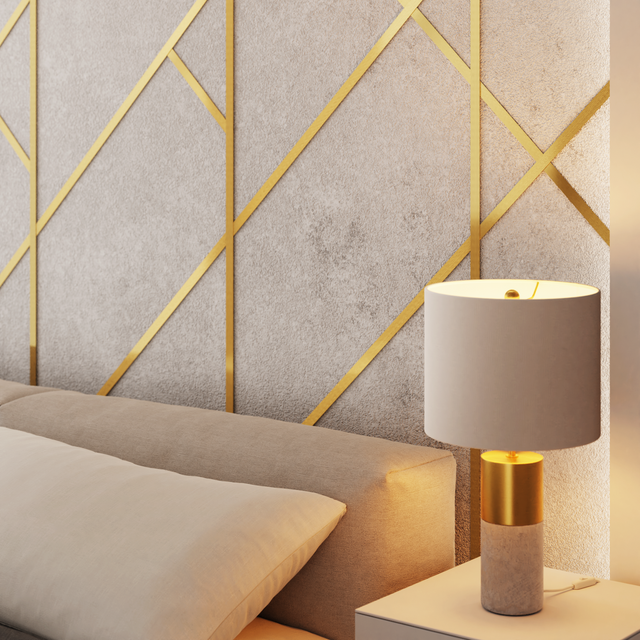 Decorative Stainless Steel Wall Strip in Satin Gold