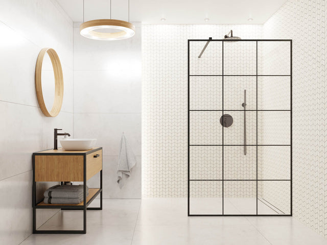 Mosaico in gres su rete per bagno o cucina 26.5 cm x 30.5 cm - Beige slate