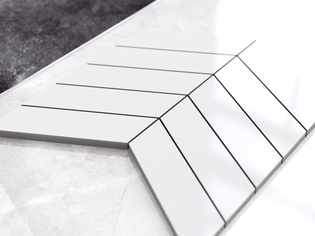 Mosaico de gres sobre malla para baño o cocina 24.6 cm x 25.2 cm - Pícea de Alaska