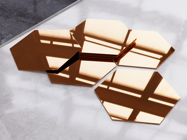 Wall decorations, Copper mirror - 12 cm x 14 cm