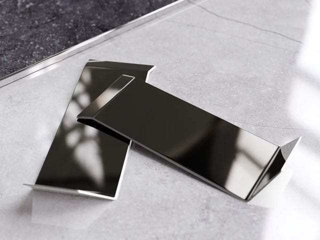 Zócalo F y accesorios en acero 270 cm - Negro brillante