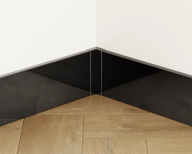 Battiscopa FC e accessori in acciaio 270 cm - Nero lucido