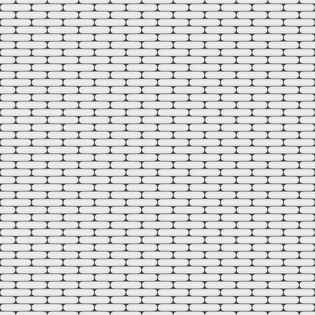 Mosaico in ceramica su rete per bagno o cucina 30 cm x 30.5 cm - White savoiardi